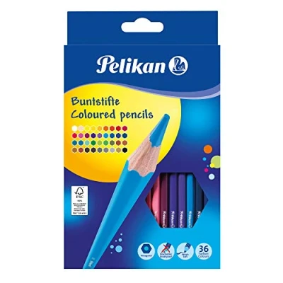 Afbeelding van Pelikan kleurpotlood zeshoekig, etui van 36 stuks in geassorteerde kle