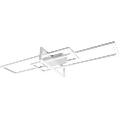 Afbeelding van Trio leuchten LED Plafondlamp Plafondverlichting 34W Natuurlijk Wit 4000K Dimbaar Rechthoek Aluminium