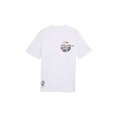 Afbeelding van TOM Tailor MIT FOTO Tshirt print, Heren, Maat: Small, White