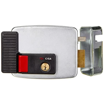 Afbeelding van Cisa Elektronisch slot, 12 V, verzinkt. Rechts met knop en dagontgrendeling. Entrata 70 verzinkt