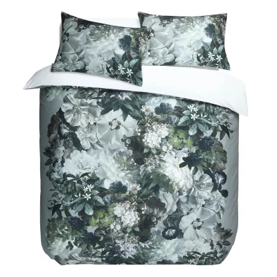 Afbeelding van M.M Linen Florian Dekbedovertrek Tweepersoons 200x200/220 cm Blauw Groen