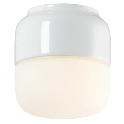 Afbeelding van Ifö Electric Ohm 100110 plafond en wandlamp LED porselein IP44 Wit