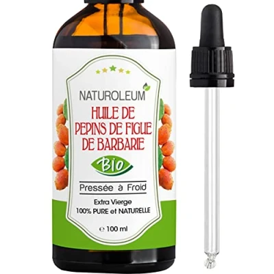 Afbeelding van Naturoleum Biologische Vijgenzaadolie met weerhaken 100 ml Pipet Glazen fles 100% puur, natuurlijk, koudgeperst Vijgenolie Gezicht Anti veroudert