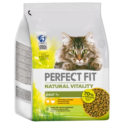 Afbeelding van 2,4kg Natural Vitality Kip &amp; Kalkoen Perfect Fit Kattenvoer