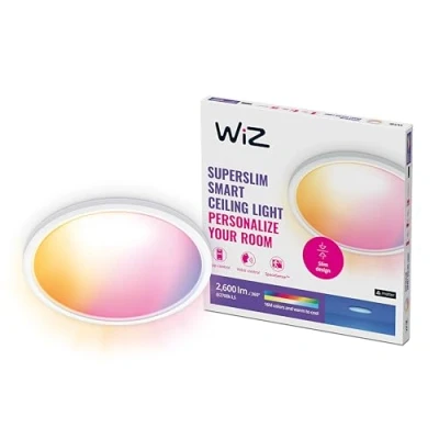 Afbeelding van WiZ Plafondlamp SuperSlim Wit Gekleurd en licht