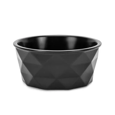 Afbeelding van lionto Voerbak van keramiek met antislip siliconenbodem, 1100 ml, Hondenvoerbak robuust en geurloos materiaal, eenvoudig te reinigen, ergonomisch ontwerp, Waterbak voor honden katten, zwart
