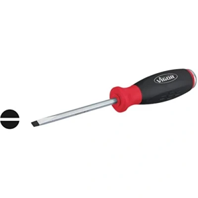 Afbeelding van Vigor V3598 Platte schroevendraaier Koplengte: 100 mm