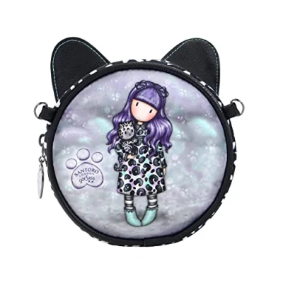 Afbeelding van Schoudertas Gorjuss Smitten kitten Zwart Wit (13,5 x 5,5 13,5 cm)