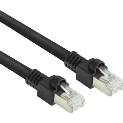 Afbeelding van ACT Zwart 20 meter S/FTP CAT7 PUR flex patchkabel snagless met RJ45 connectoren (CAT6A compliant)