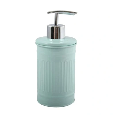 Afbeelding van MSV Zeeppompje/dispenser Industrial metaal mintgroen 7.5 x 17 cm 250 ml Zeeppompjes