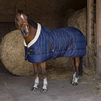 Afbeelding van EQUITHÈME Staldeken Teddy 200g Navy 125/175