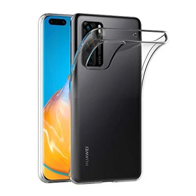 Afbeelding van AICEK Hoes compatibel met Huawei P40 transparante siliconen beschermhoes voor Case Clear Transparant TPU Bumper telefoonhoes (6,58 inch)