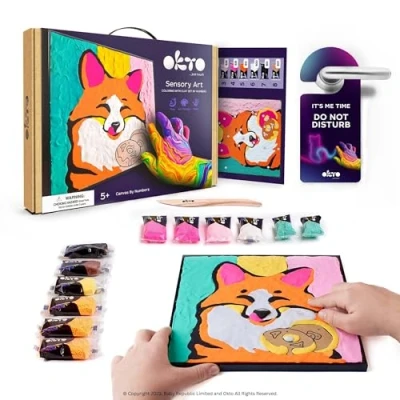 Afbeelding van Okto clay DIY 3D Kunstwerk met foamklei, Fox, 20001, 30x30cm