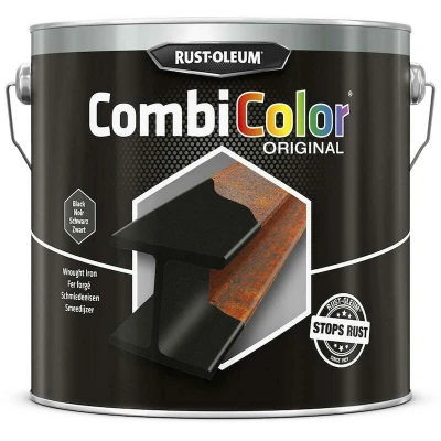 Afbeelding van rust oleum combicolor smeedijzer zwart 2.5 ltr