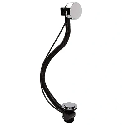 Afbeelding van VeeBath BPOP02 Essentials Badkamer Overloop Bad Kranen Mixer Klik Pop Up Afvoer, Chroom