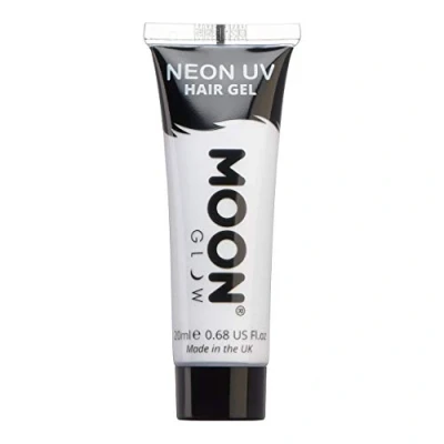 Afbeelding van Moon Glow, Neon UV haargel, tijdelijke uitwasbare haarkleur, spike and light! (wit, 20 ml (1 stuk))