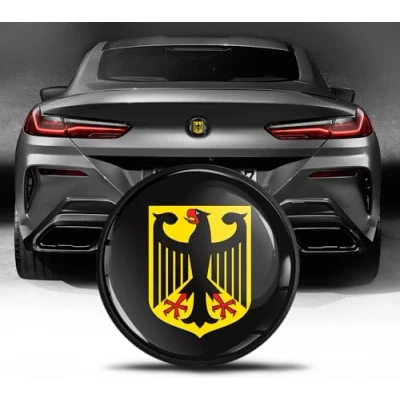Afbeelding van Biomar Labs Achterbak Tuning Badge 74mm Compatibel met BMW Embleem 51148219237 vlag van Duitsland Duitse EZ 34