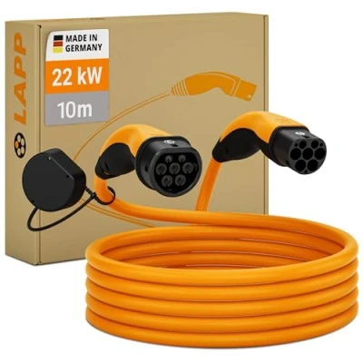 Afbeelding van Laadkabel type 2 LAPP 10 meter (22 kW, Oranje)