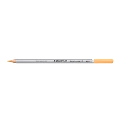 Afbeelding van STAEDTLER Aquarel kleurpotloden karat aquarel, perzik, wateroplosbare, zachte en kleurintensieve vulling, voor verschillende droog natstechnieken, 6 aquarelstiften in kartonnen etui, 125 43