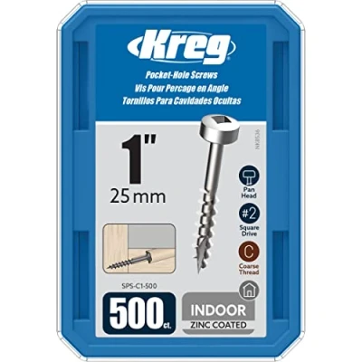 Afbeelding van Kreg Tool SPS C1 500 Pocket Gat Schroef 1&quot; KOURSE PEN Hoofd Scherm