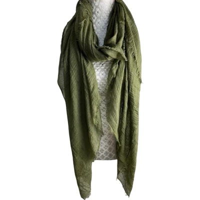 Afbeelding van Lange Dunne sjaal Effen Groen 190 x 95 cm (041118#)