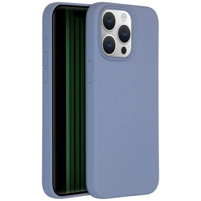 Afbeelding van Apple iPhone 15 Pro Max Hoesje Siliconen en TPU (zacht) Accezz Softcase/Backcover Grijs Telefoonhoesje