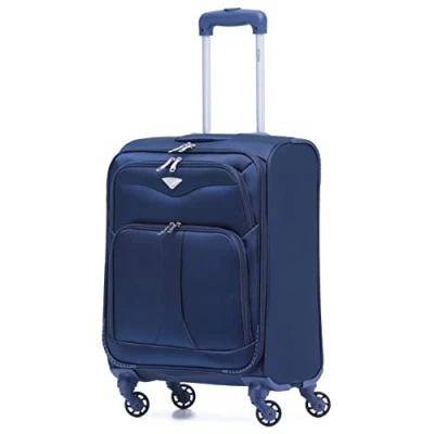 Afbeelding van Flight Knight Lichtgewicht 4 wielige 800D zachte koffer robuuste anti barst handbagage goedgekeurd voor meer dan 100 luchtvaartmaatschappijen, waaronder easyJet, BA en nog veel meer!,