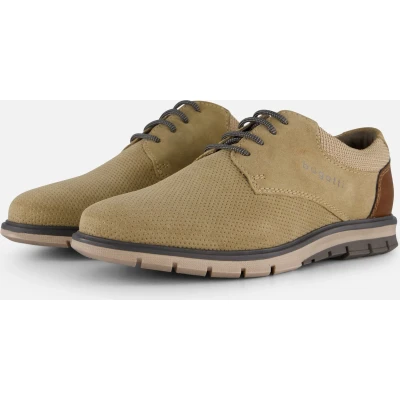 Afbeelding van Bugatti Veterschoenen beige Suede Heren Maat 46