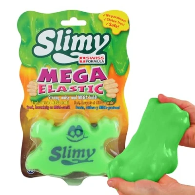 Afbeelding van Slimy Mega Elastic slijm, 150 g, speelmassa voor kinderen, superrekbaar elastische speelklei, vanaf 3 jaar, groen