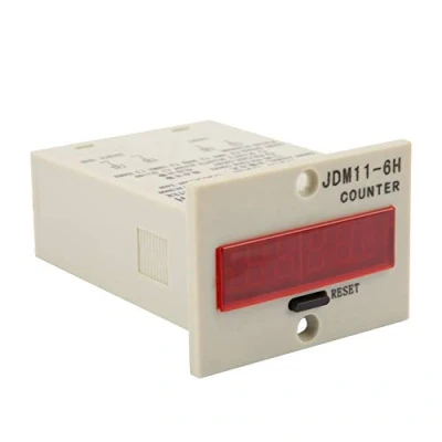 Afbeelding van 0 999999 Digitale LED Teller Elektronische JDM11 6H AC220V/DC36V/DC 24V/DC 12V (optioneel)(DC24V)
