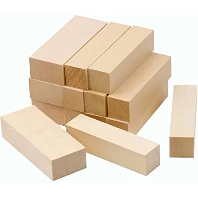 Afbeelding van KAHEIGN 14 stuks grashoutsnijblokken, 2 maten onafgewerkte houtblokken gladde Whittlers Houtsnijwerk Hobbykit voor beginnende experts Carvers