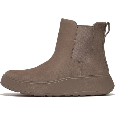 Afbeelding van Fitflop Vrouwen F Mode Suede Flatform Chelsea Boots, Minky Grijs, 42.5 EU