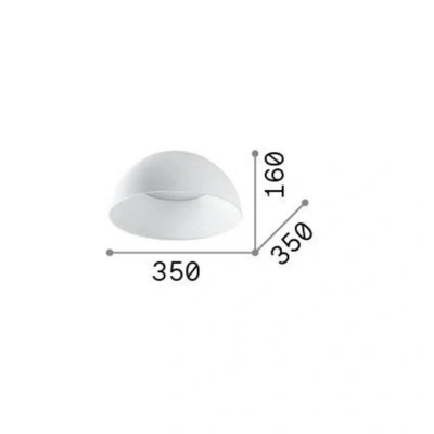 Afbeelding van Ideallux Ideal Lux LED plafondlamp Corolla 1, wit, metaal, Ø 35 cm