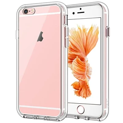 Afbeelding van JETech Hoesje voor iPhone 6 en 6s, Anti Vergeling Schokabsorptie Transparant Bumper Case, Krasvrije Achterkant (Transparant)