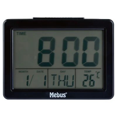 Afbeelding van MEBUS Digitale wekker (Zwart)