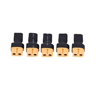 Afbeelding van Dilwe RC connector, adapterstekker, 5 stuks XT30 naar XT60 batterijconverterstekker voor drone (XT30 mannelijk vrouwelijk)