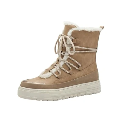Afbeelding van Marco Tozzi Dames Bootie Laced 2 26295 43 Modelaarzen, Taupe Comb, 38 EU, Kam, EU
