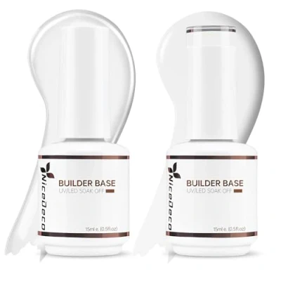Afbeelding van Nicedeco 8 in 1 Builder Base Gel Set Semi permanente Building Uitbreiding Versterking Color Nail Art 2 X 15ML Kit 6