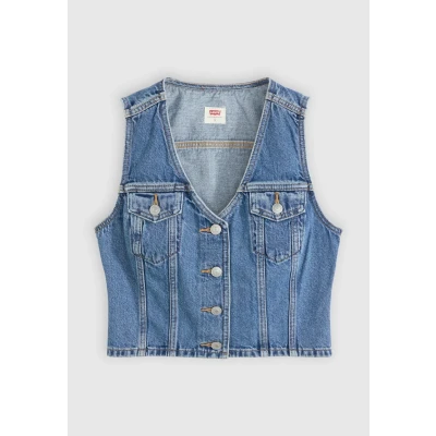 Afbeelding van Levi&#039;s Dames Bella Denim Corset Top, Yeah Look Ndp, XS