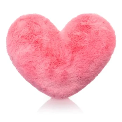 Afbeelding van Brandsseller Hartkussen, knuffelkussen, pluche sierkussen, ca. 40 x 30 cm, roze