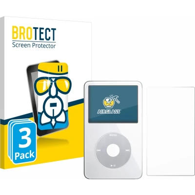 Afbeelding van BROTECT Screenprotector voor Apple iPod Classic Video (Voor+Achter) Folie Beschermfolie Beschermglas transparant (3 Stuks)