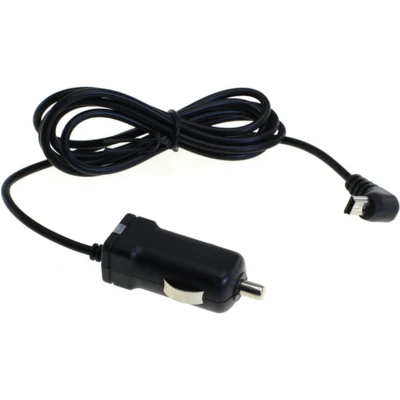 Afbeelding van Mini USB B Autolader 5V 1A 5W 1 meter Zwart