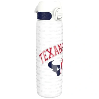 Afbeelding van ION8 Stalen Waterfles, 600 ml/20 oz, Lekvrij, Makkelijk te Openen, Veilige Vergrendeling, Vaatwasserbestendig, Hygiënische Flipcover, Draaggreep, Duurzaam, Reliëfprint, Ontwerp NFL Texans Drinkfles