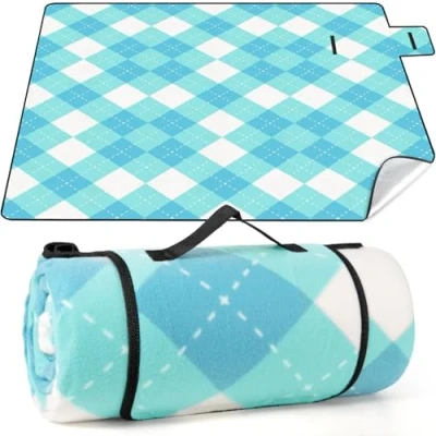 Afbeelding van CIRULLI picknickkleed, 200 x cm, opvouwbaar, strandkleed met waterdichte bodem, ideaal voor picknicks, kamperen