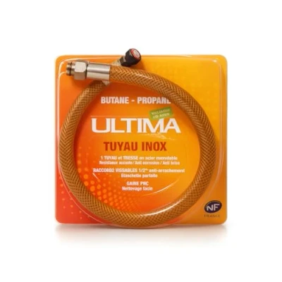 Afbeelding van Dipra 74200 uyau en INOX 2,00 m flexibele gasslang, oranje, 2,0