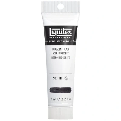 Afbeelding van Liquitex 1045338 Professional Heavy Body acrylverf in kunstenaarskwaliteit met uitstekende lichtechtheid en boterachtige consistentie, 59ml Iridescent Black