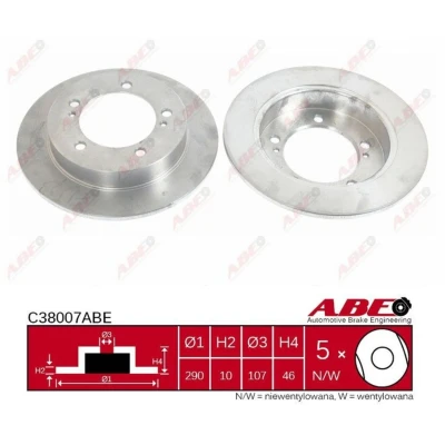 Afbeelding van ABE Remschijven C38007ABE