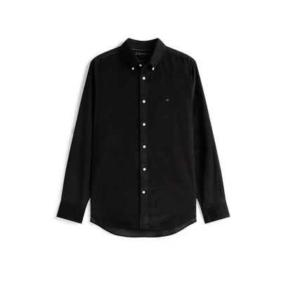 Afbeelding van Tommy Hilfiger Regular FIT FLAG Embroidery Overhemd, Heren, Maat: 3XL, Black