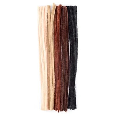 Afbeelding van Vaessen Creative Chenilledraad 6mmx30cm 50stuks Bruin