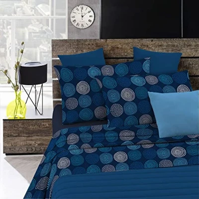 Afbeelding van Italian Bed Linen Fantasy Lakenset in bedrukte microvezel, ipnotic, tweepersoons